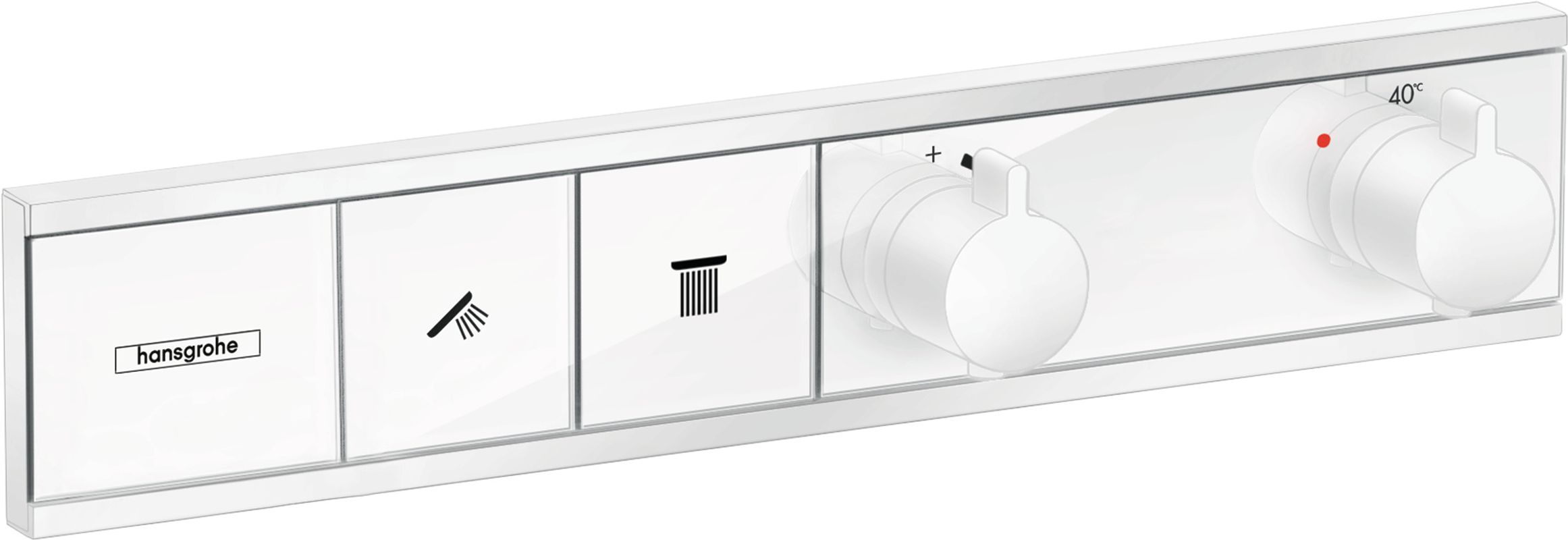 Hansgrohe UP-Thermostat Fertigset, für Fertigset 2 Verbraucher, matt, Farbe weiß Bild 1