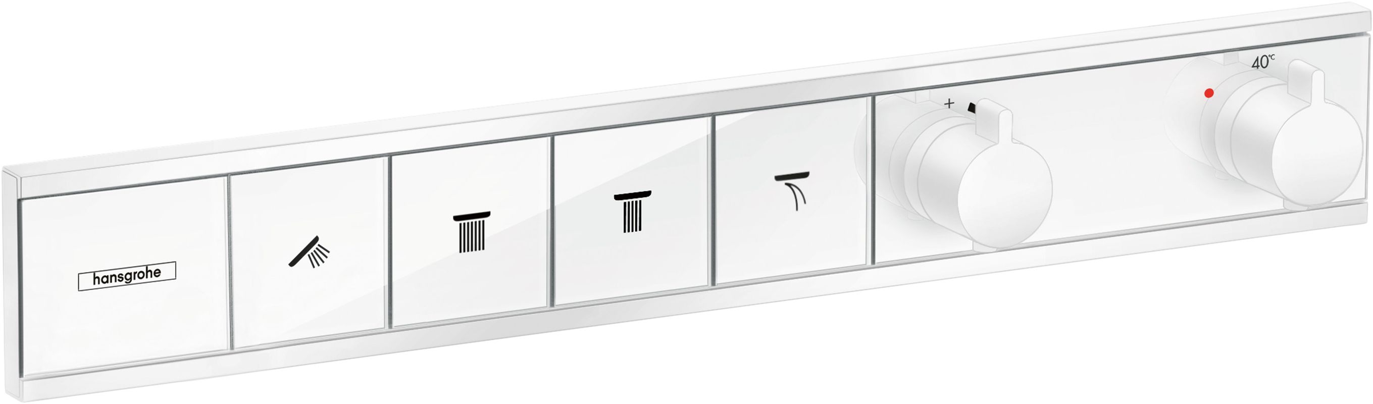 Hansgrohe UP-Thermostat Fertigset, für Fertigset 4 Verbraucher, matt, Farbe weiß Bild 1