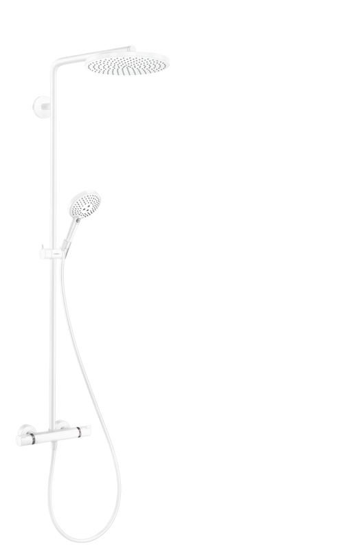 Hansgrohe Showerpipe Raindance Select S 240 1jet PowderRain matt, 1109 x 305 x 582 mm, Farbe weiß Bild 1