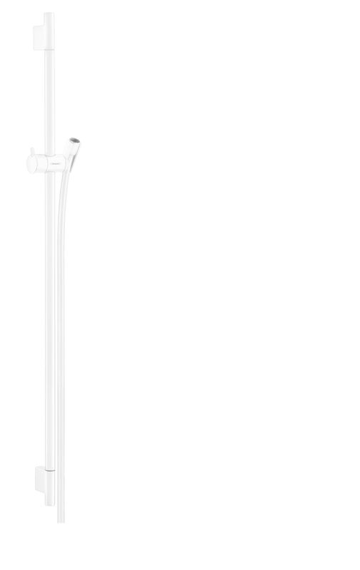 Hansgrohe Brausenstange Unica S Puro 90 mit Brauseschlauch 1600 mm, matt, 1008 mm, Farbe weiß Bild 1