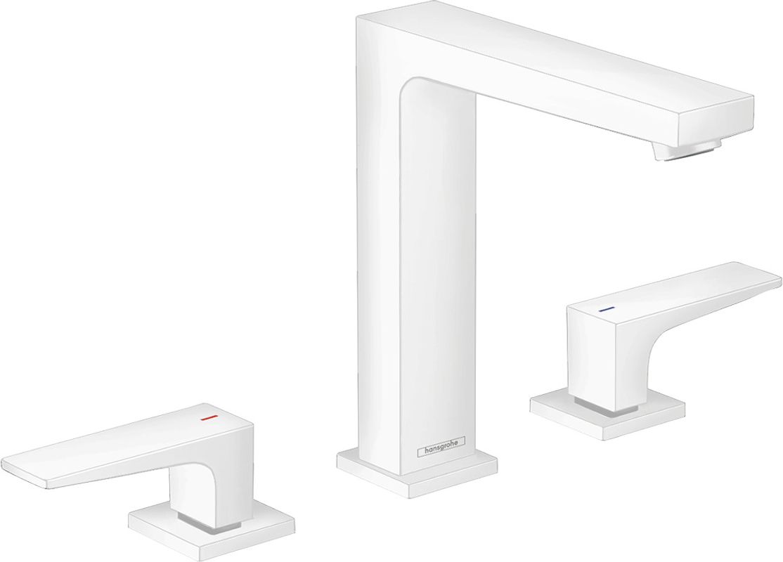 Hansgrohe 3-Loch Waschtischarmatur 160 Metropol matt, Farbe weiß Bild 1