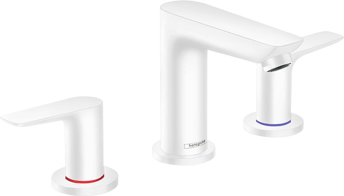 Hansgrohe 3-Loch Waschtischarmatur Talis E matt, Farbe weiß Bild 1