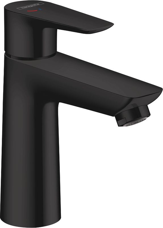 Hansgrohe Einhebel-Waschtischmischer 110, CoolStart, mit Ablaufgarnitur, Ausladung 112 mm, schwar, Farbe schwarz Bild 1