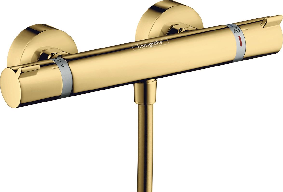 Hansgrohe Thermostat Ecostat Comfort Brausenmischer Aufputz PGO, DN 15, Farbe gold Bild 1