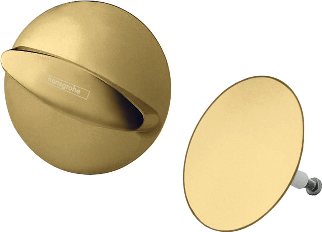 Hansgrohe Ab- und Überlaufgarnitur Flexaplus F-Set (Griff u.Stopfen) Polished Gold Optik, Farbe gold Bild 1