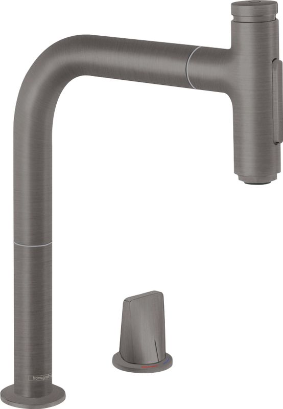 Hansgrohe 2-Loch SPTM 200 Metris Select M71 Ausziehbrause 2jet sBox BBC, 320 mm, Farbe black chrome Bild 1