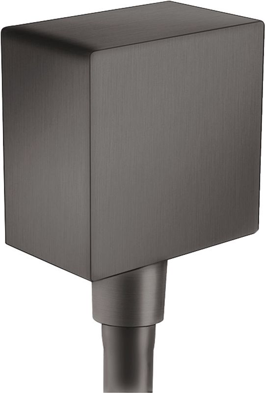 Hansgrohe Wandanschlussbogen FixFit Square Anschluss.Knst, mit RV, 1/2", Brushed, Farbe black Bild 1