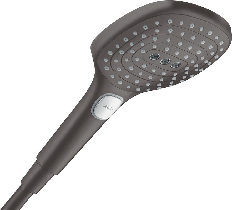 Hansgrohe Handbrause Raindance Select E120 3jet, Ø120 mm, 3-Strahl, Brushed, Farbe black Bild 1