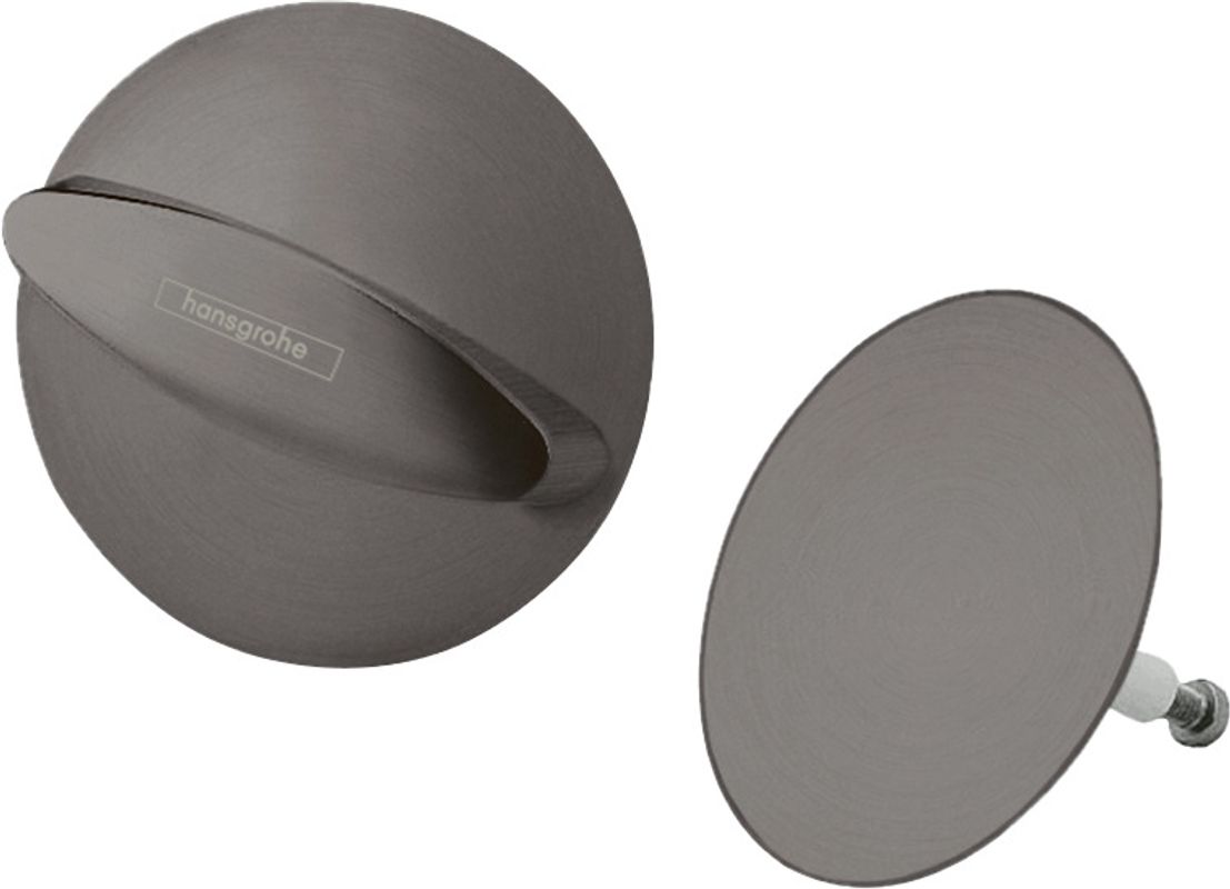 Hansgrohe Ab- und Überlaufgarnitur Flexaplus F-Set (Griff u.Stopfen) Brushed, Farbe black chrome Bild 1