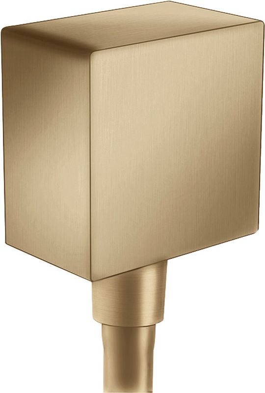 Hansgrohe Wandanschlussbogen FixFit Square Anschluss Knst, mit RV, 1/2", brushed, Farbe bronze Bild 1