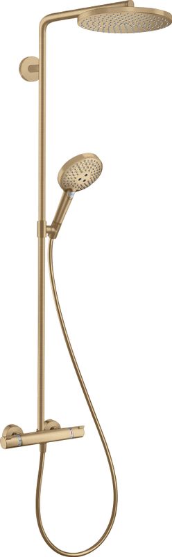 Hansgrohe Showerpipe Raindance Select S240 1jet, PowderRain, KB 240 mm, brushed, 1109 x 305 x 582 mm, Farbe bronze Bild 1