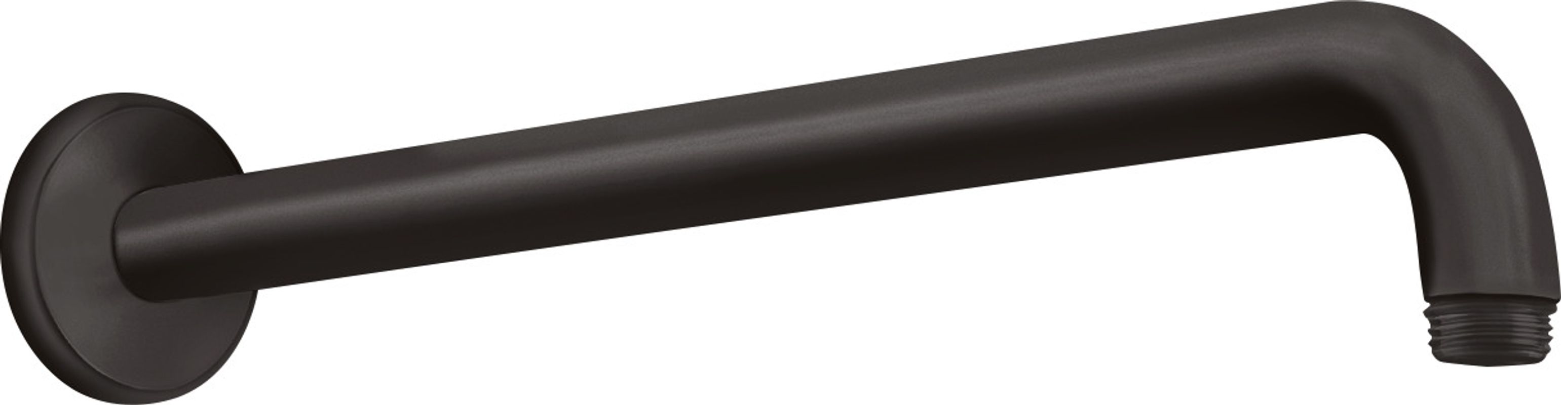 Hansgrohe Brausearm, Ausladung 90 Grad, ohne Kugelgelenk, matt, 389 mm, Farbe schwarz Bild 1