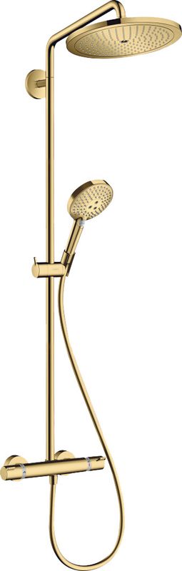 Hansgrohe Showerpipe Croma Select S 280 EcoSmart, mit Raindance Handbrause PGO, 1439 x 304 x 539 mm, Farbe gold Bild 1