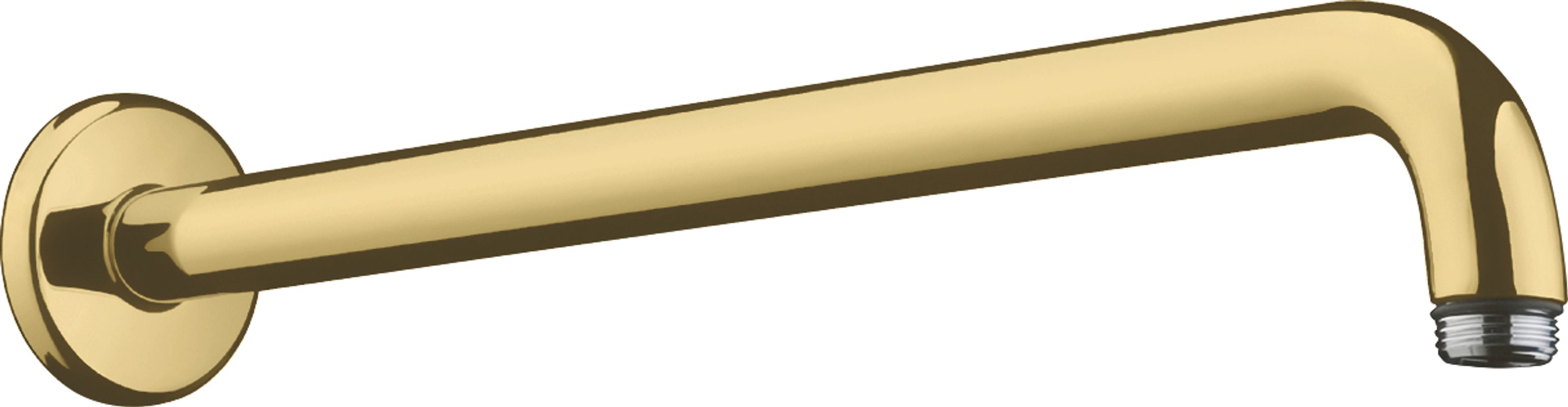 Hansgrohe Brausearm DN 15 Ausladung 90 Grad PGO, ohne Kugelgelenk, 389 mm, Farbe gold Bild 1