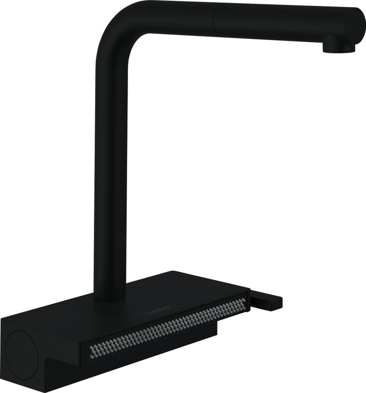 Hansgrohe Spültischmischer 250 Aquno Select M81 Ausziehauslauf 2jet matt, 281 mm, Farbe schwarz Bild 1