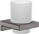 Hansgrohe Zahnputzbecher AddStoris brushed, 94 x 81 x 91 mm, Farbe black chrome Bild 1