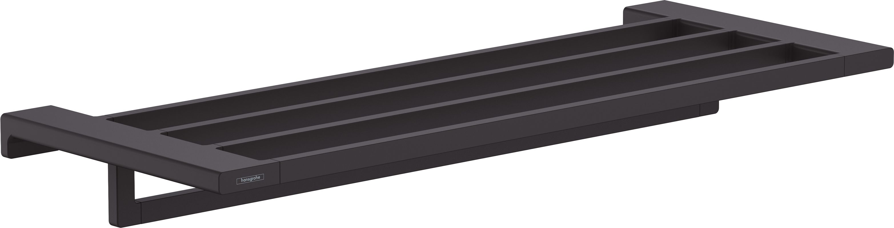 Hansgrohe Handtuchablage, mit Handtuchhalter AddStoris matt, 72 x 248 x 248 mm, Farbe schwarz Bild 1