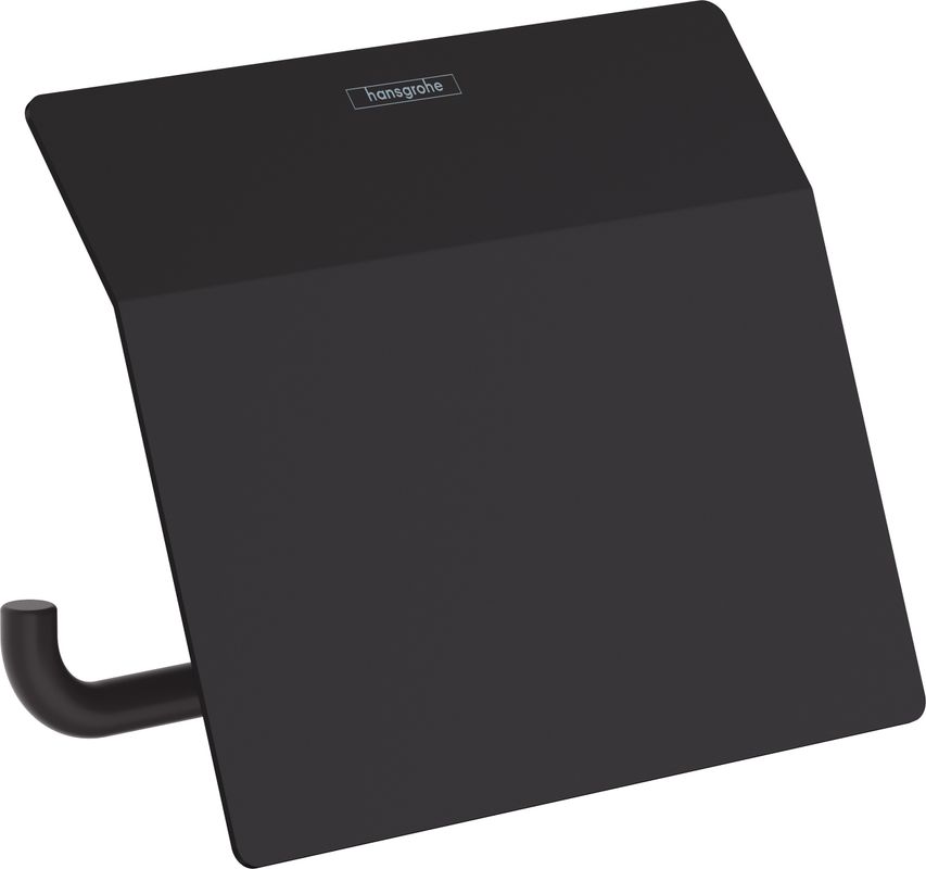 Hansgrohe Papierrollenhalter, mit Deckel AddStoris matt, 86 x 116 x 116 mm, Farbe schwarz Bild 1