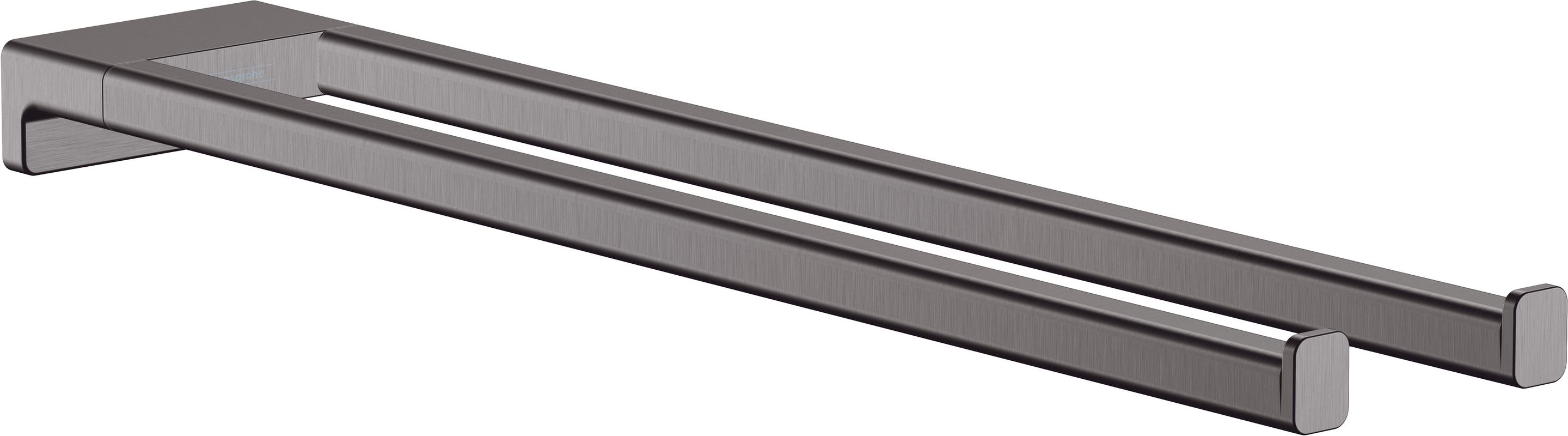 Hansgrohe Handtuchhalter AddStoris 445 mm, 2-armig, brushed black chrome, 32 x 445 x 445 mm, Farbe schwarz Bild 1
