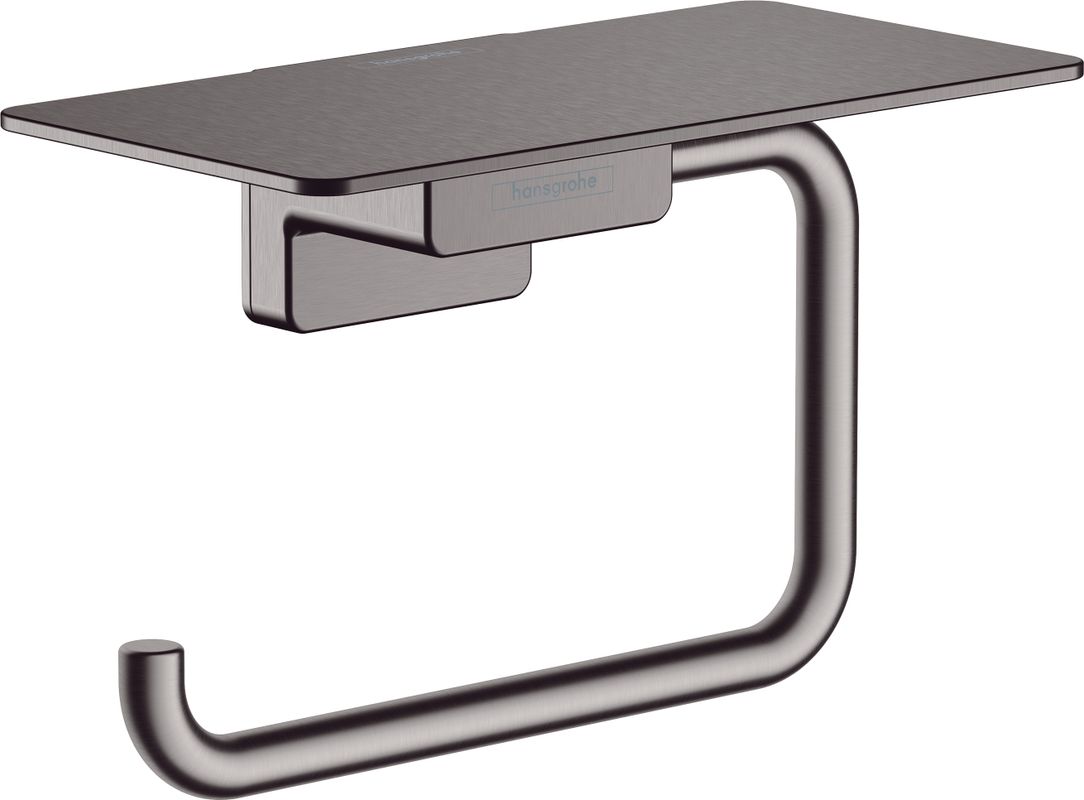 Hansgrohe Papierrollenhalter, mit Ablage AddStoris BBC, 77 x 80 x 80 mm, Farbe black chrome Bild 1