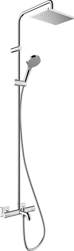Hansgrohe Showerpipe 230 1jet Vernis Shape, mit Wannenthermostat, 1430 x 276 x 512 mm, Farbe chrom Bild 1
