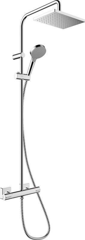 Hansgrohe Showerpipe 230 1j Vernis Shape Green, mit Brausethermostat, 1230 x 277 x 512 mm, Farbe chrom Bild 1