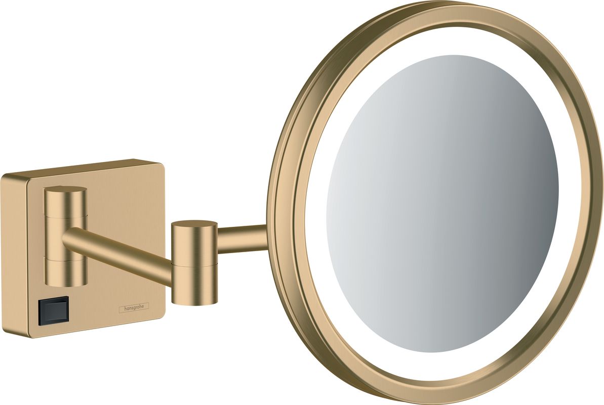 Hansgrohe Rasierspiegel AddStoris BBR, mit LED Licht, 217 x 208 mm, Farbe bronze Bild 1