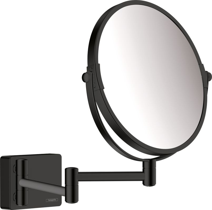 Hansgrohe Rasierspiegel AddStoris matt, 283 x 208 mm, Farbe schwarz Bild 1