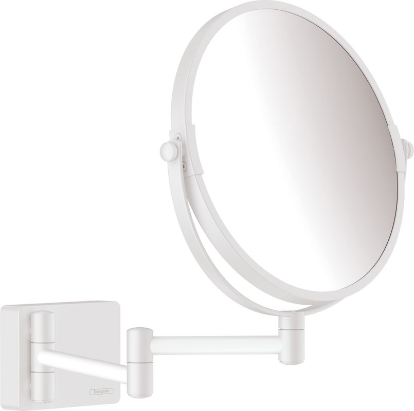 Hansgrohe Rasierspiegel AddStoris matt, 283 x 208 mm, Farbe weiß Bild 1