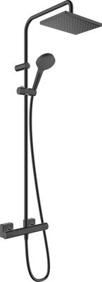 Hansgrohe Showerpipe Vernis Shape 230 1-strahlig, mit Thermostat, 1230 x 277 x 512 mm, Farbe schwarz Bild 2