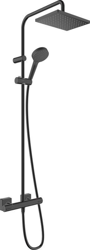 Hansgrohe Showerpipe Vernis Shape 230 1-strahlig, mit Thermostat, EcoSmart, 1230 x 277 x 512 mm, Farbe schwarz Bild 1