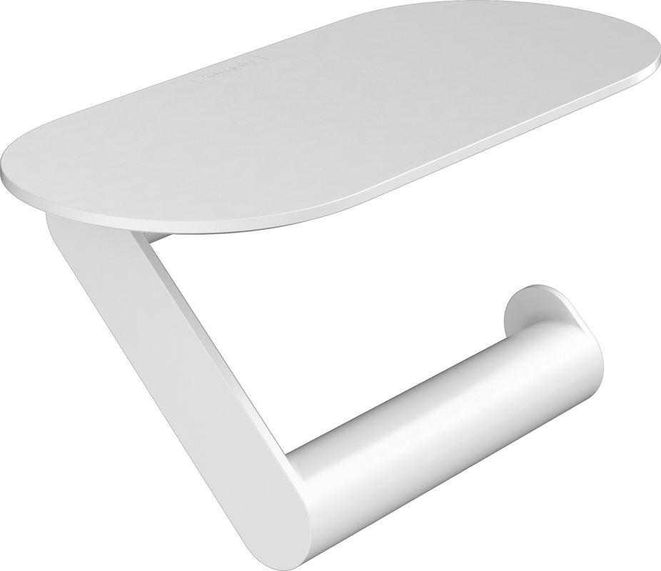 Hansgrohe Papierrollenhalter WallStoris, mit Ablage mattweiss, 97 x 100 x 100 mm, Farbe weiß Bild 1