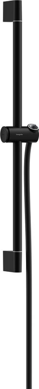 Hansgrohe Brausestange Unica / Pulsify 650 mm, mit Push Schieber und Brauseschlauch MSW, 669 mm, Farbe schwarz Bild 1