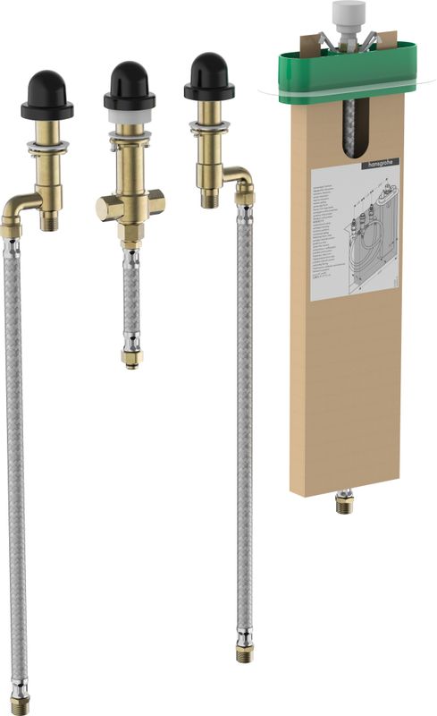 Hansgrohe 4-Loch Wannenarmatur Grundset, mit sBox, Farbe chrom Bild 1