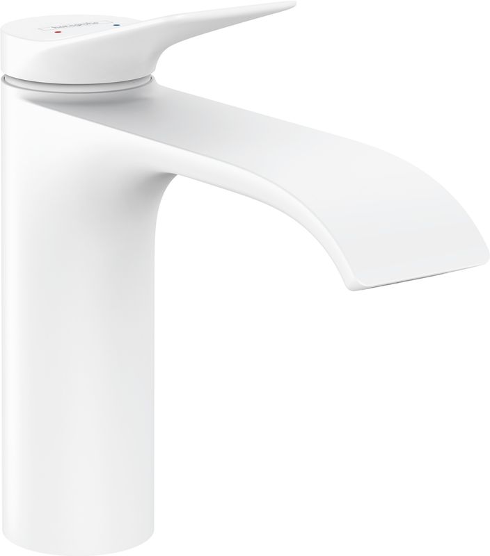 Hansgrohe Waschtischmischer 110 Vivenis mit Zugstangen-Ablaufgarnitur matt, Farbe weiß Bild 1