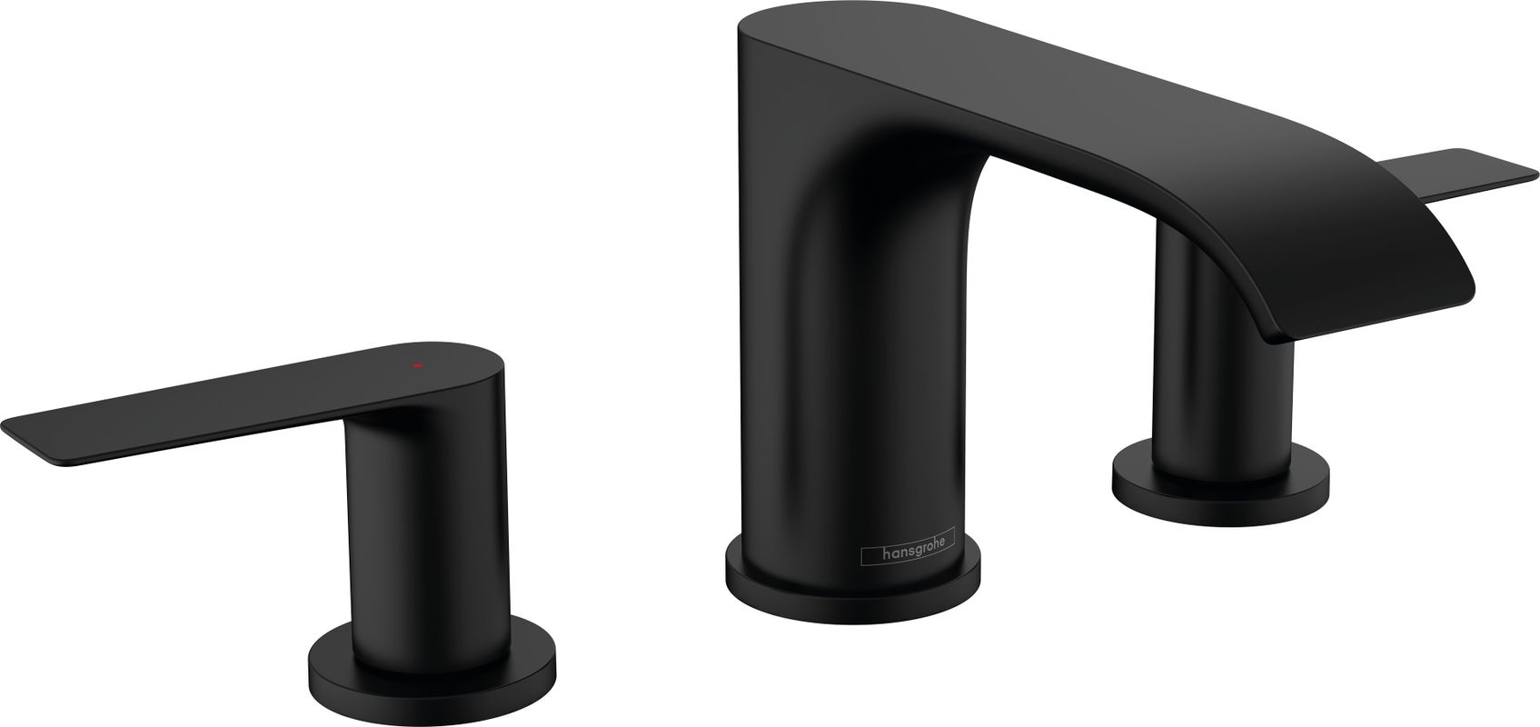 Hansgrohe 3-Loch Waschtischarmatur 95 Vivenis mit Zugstangen-Ablaufgarnitur matt, Farbe schwarz Bild 1
