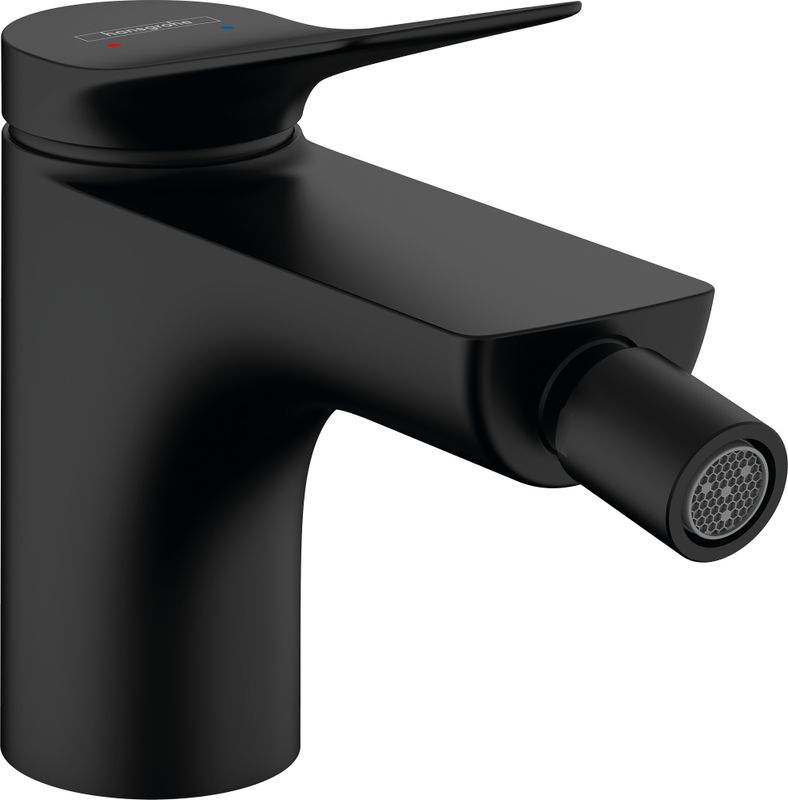Hansgrohe Bidetmischer Vivenis mit Zugstangen-Ablaufgarnitur matt, Farbe schwarz Bild 1