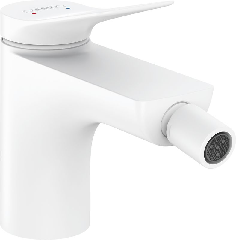 Hansgrohe Bidetmischer Vivenis mit Zugstangen-Ablaufgarnitur matt, Farbe weiß Bild 1