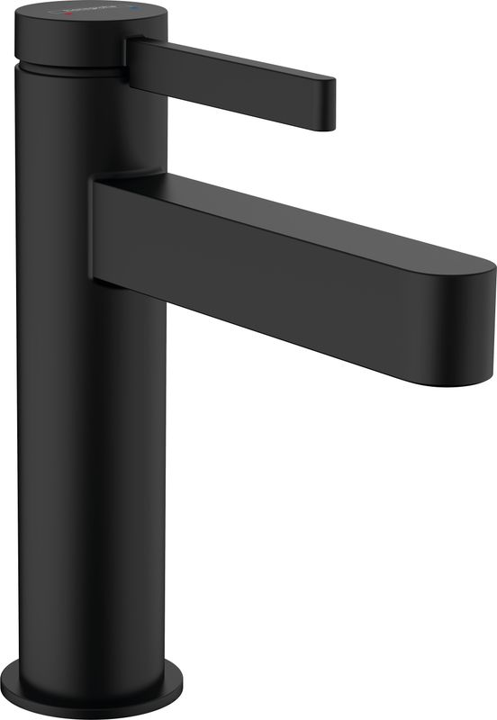 Hansgrohe Waschtischmischer 110 Finoris, mit Push-Open Ablaufgarnitur matt, Farbe schwarz Bild 1