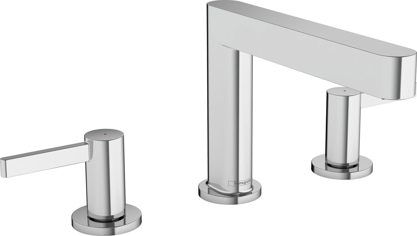 Hansgrohe 3-Loch Waschtischarmatur 110 Finoris, mit Push-Open Ablaufgarnitur, Farbe chrom Bild 1