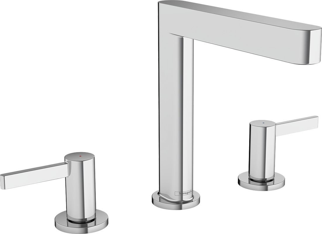 Hansgrohe 3-Loch Waschtischarmatur 160 Finoris, mit Push-Open Ablaufgarnitur, Farbe chrom Bild 1