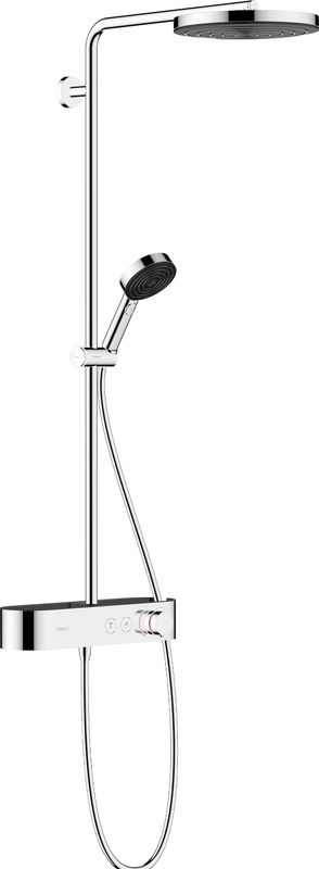 Hansgrohe Showerpipe Pulsify S 260 1-strahlig EcoSmart, mit AP-Brausethermostat, 1137 x 413 x 591 mm, Farbe chrom Bild 1