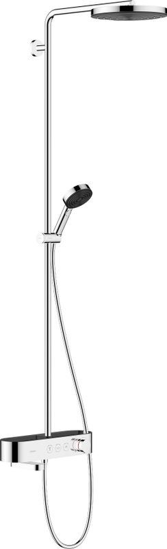 Hansgrohe Showerpipe Pulsify S 260 1jet, mit Wannenthermostat Aufputz, 1536 x 413 x 591 mm, Farbe chrom Bild 1