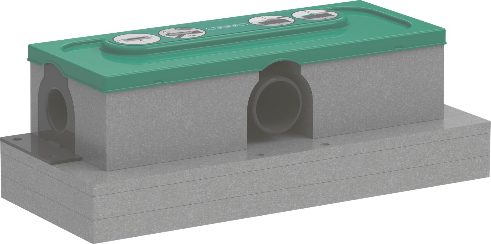 Hansgrohe uBox Grundkörper universal für Duschrinne Ablaufgehaeuse, für Standardinstallation, 87 x 343 x 139 mm Bild 1
