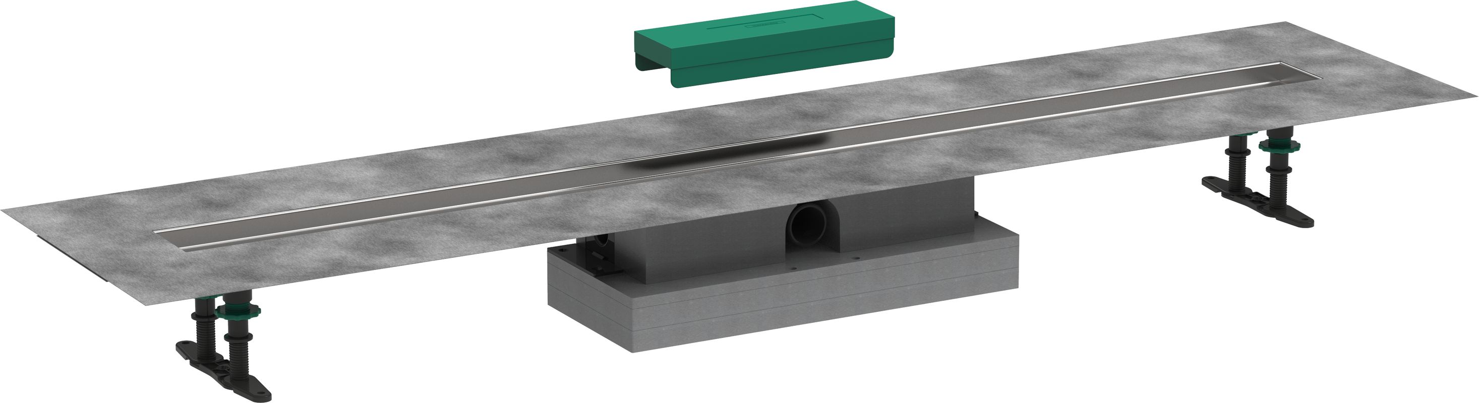 Hansgrohe Komplettset uBox universal, für flache Installat.1200 mm, für DR FS, 77 x 1200 x 139 mm Bild 1
