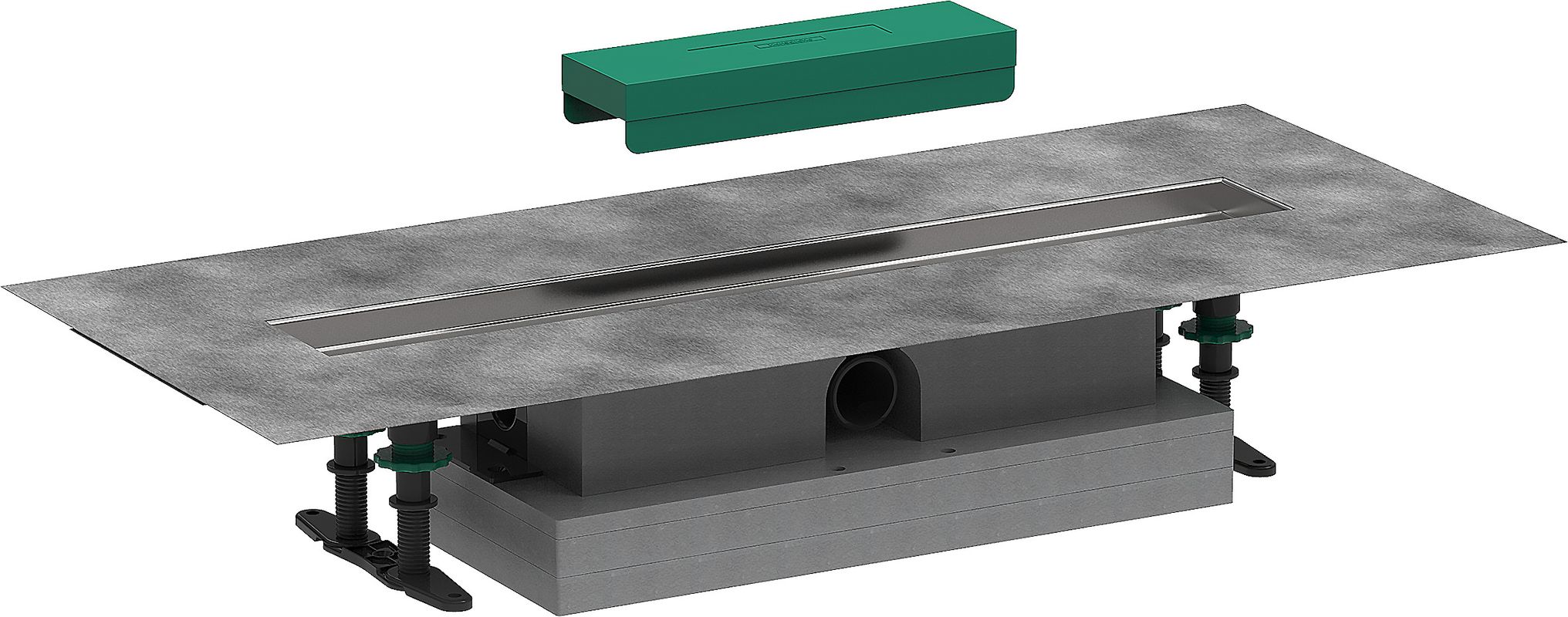 Hansgrohe Komplettset uBox universal, für flache Installat.600 mm, für DR FS, 77 x 600 x 139 mm Bild 1