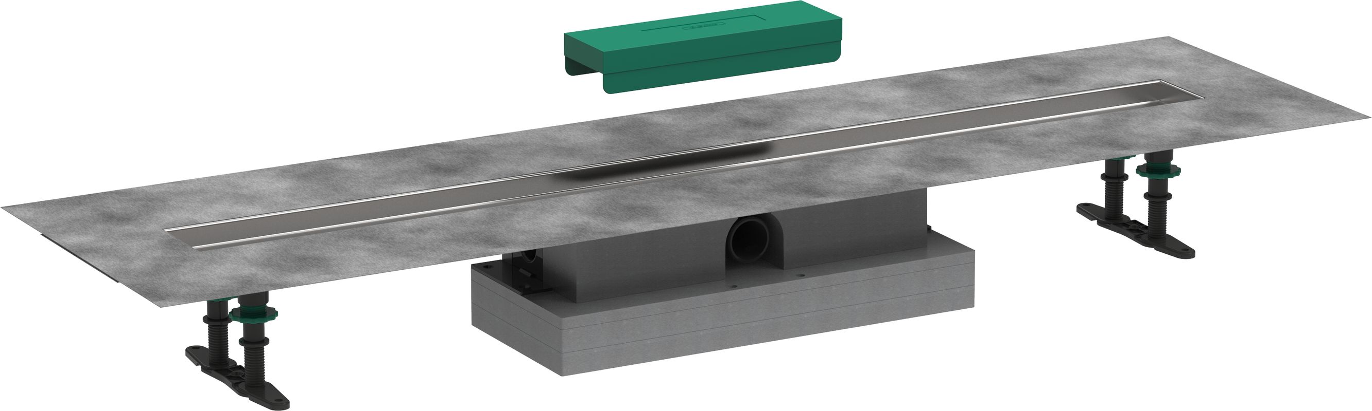 Hansgrohe Komplettset uBox universal, für flache Installat.1000 mm, für DR FS, 77 x 1000 x 139 mm Bild 1