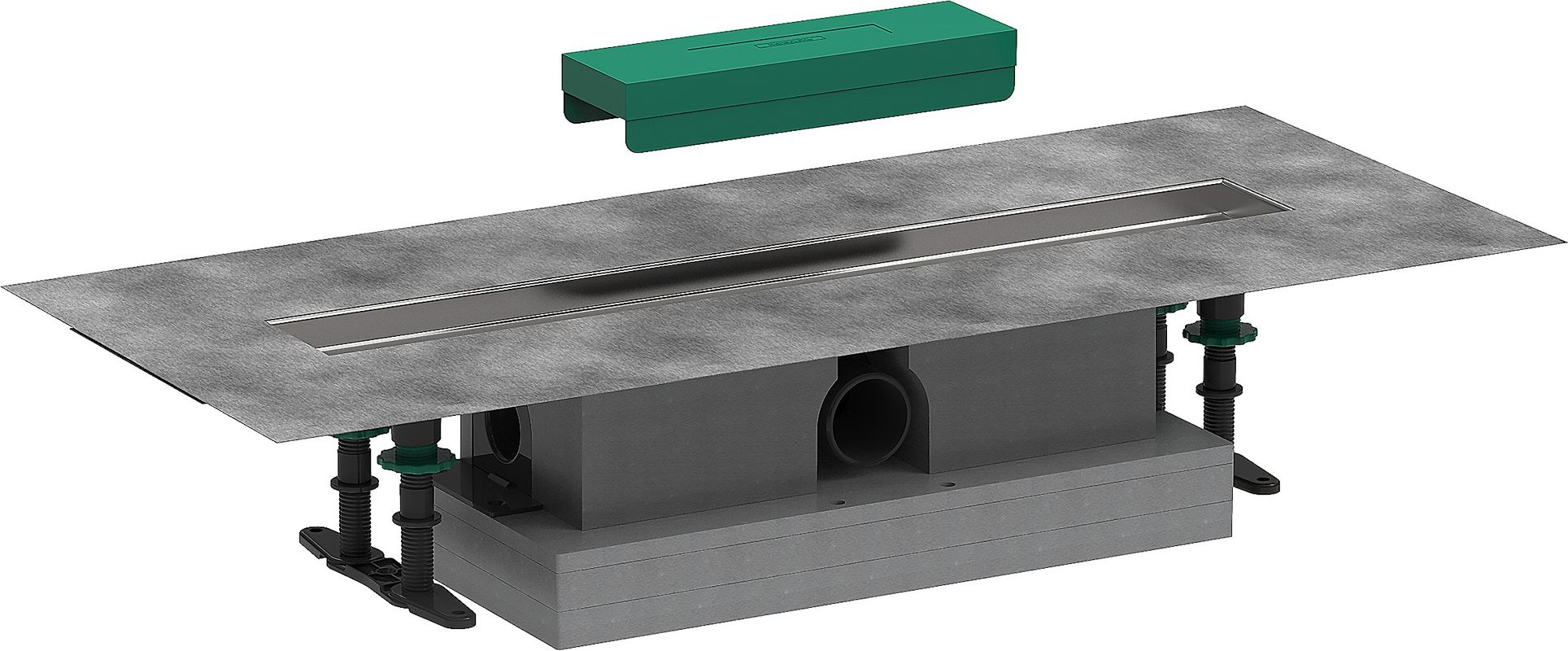Hansgrohe Komplettset uBox universal, für Standardinstall.600 mm, für DR FS, 95 x 600 x 139 mm Bild 1