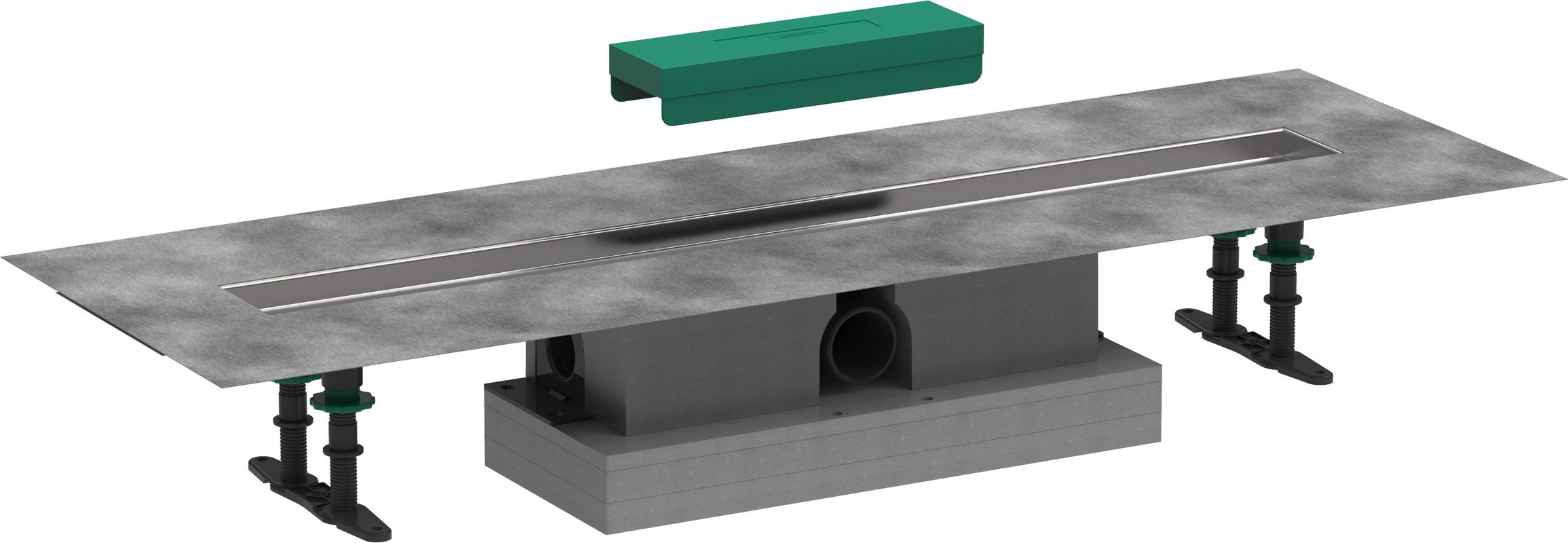 Hansgrohe Komplettset uBox universal, für Standardinstall.800 mm, für DR FS, 95 x 800 x 139 mm Bild 1