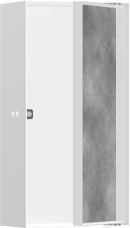 Hansgrohe XtraStoris Rock Wandnische, mit befliesb.Tür 300 x 150 x 100 mm MW, 390 x 240 mm, Farbe weiß Bild 1
